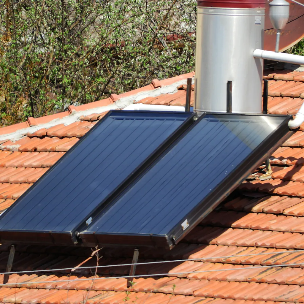 Techo con panel solar